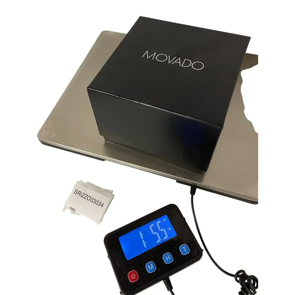MOVADO Eliro Men’s Quartz Watch 0605377 Stainless Steel Black Dial Used with Box